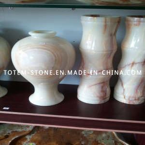 High Quality White Marble Stone Flower Vase for Cemetery