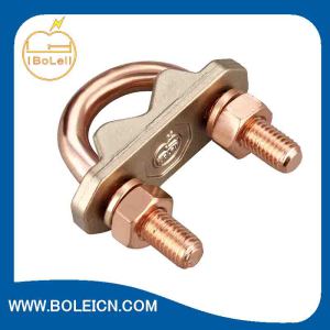 Copper Earthing Connection High Strength U Bolt Rod Clamps